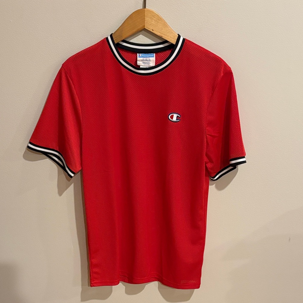 Champion Red Short Sleeve Men's Mesh t-shirt